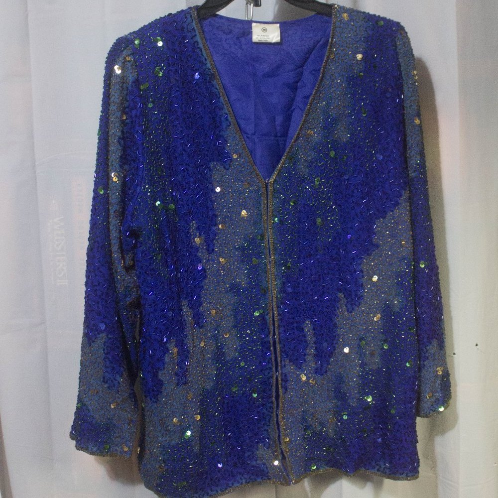 Dazzling Women's Sequin Top Made in India Size Medium